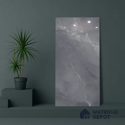Marble Floor & Wall Tile | TL 01092 Choco Brown 4 ft x 2 ft Glossy Finish Vitrified Tile - 9 mm (Random 03) | Suitable For Living Room, Bedroom, Dining Area