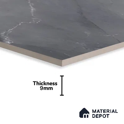 Marble Floor & Wall Tile | TL 01092 Choco Brown 4 ft x 2 ft Glossy Finish Vitrified Tile - 9 mm (Random 03) | Suitable For Living Room, Bedroom, Dining Area