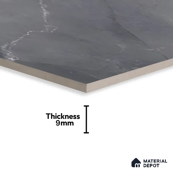 Marble Floor & Wall Tile | TL 01092 Choco Brown 4 ft x 2 ft Glossy Finish Vitrified Tile - 9 mm (Random 03) | Suitable For Living Room, Bedroom, Dining Area