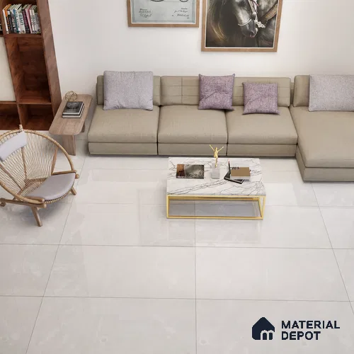 Marble Floor & Wall Tile | TL 01094 Line Grey 4 ft x 2 ft Glossy Finish Vitrified Tile - 9 mm (Random 01) | Suitable For Living Room, Bedroom, Dining Area