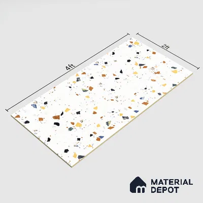 TL 01103 Vibrant Terrazo Carving Matte Finish 600 x 1200 mm Vitrified Wall & Floor Tile - 9 mm