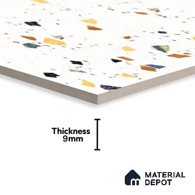 TL 01103 Vibrant Terrazo Carving Matte Finish 600 x 1200 mm Vitrified Wall & Floor Tile - 9 mm