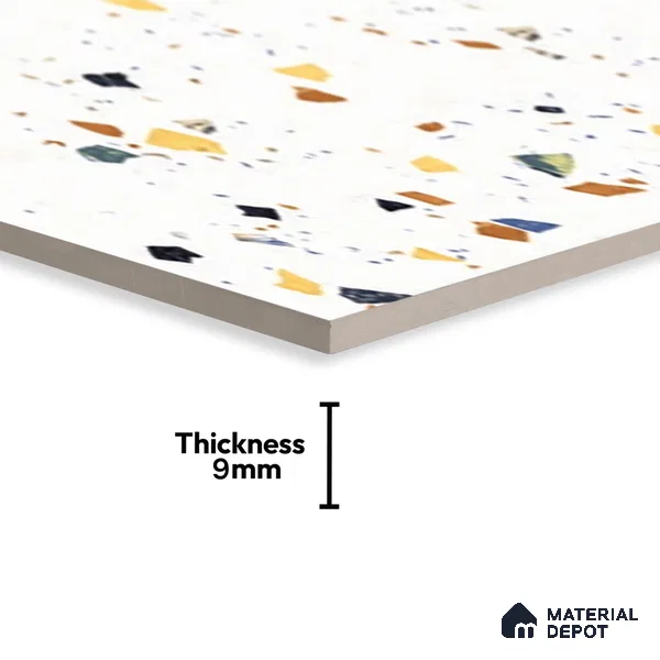 TL 01103 Vibrant Terrazo Carving Matte Finish 600 x 1200 mm Vitrified Wall & Floor Tile - 9 mm