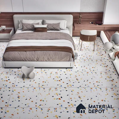 TL 01103 Vibrant Terrazo Carving Matte Finish 600 x 1200 mm Vitrified Wall & Floor Tile - 9 mm