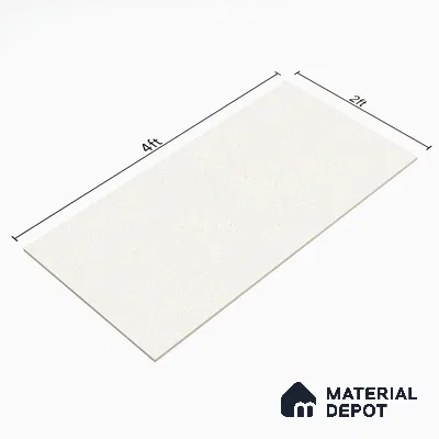 Stone Floor & Wall Tile | TL 01131 Monch White 4 ft x 2 ft Glossy Finish Double Charge Vitrified Tile - 9 mm | Suitable For Living Room, Bedroom, Dining Area (Sample)