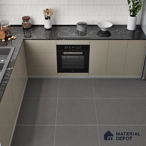 Stone Floor Tile TL 01116 Suncore Coal 2 ft x 2 ft Matte Finish Vitrified Tile - 9 mm | Suitable For Bathroom, Terrace & Balcony