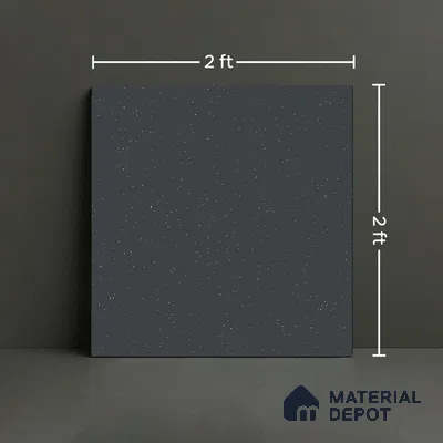 TL 01116 Coal Matte Finish 600 x 600 mm Plain Full Body Vitrified Wall & Floor Tile - 9 mm (Sample)