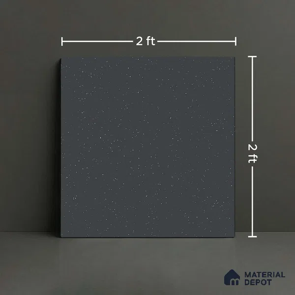 TL 01116 Coal Matte Finish 600 x 600 mm Plain Full Body Vitrified Wall & Floor Tile - 9 mm (Sample)