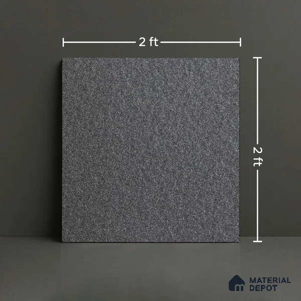 TL 01174 Nero Stone Matte Finish 600 x 600 mm Stone Full Body Vitrified Wall & Floor Tile - 9 mm