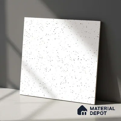 Terrazzo Wall & Floor Tile TL 01140 Panda Matte Finish 600 x 600 mm Plain Full Body Vitrified Tile - 9 mm