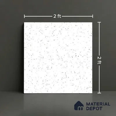 Terrazzo Wall & Floor Tile TL 01140 Panda Matte Finish 600 x 600 mm Plain Full Body Vitrified Tile - 9 mm