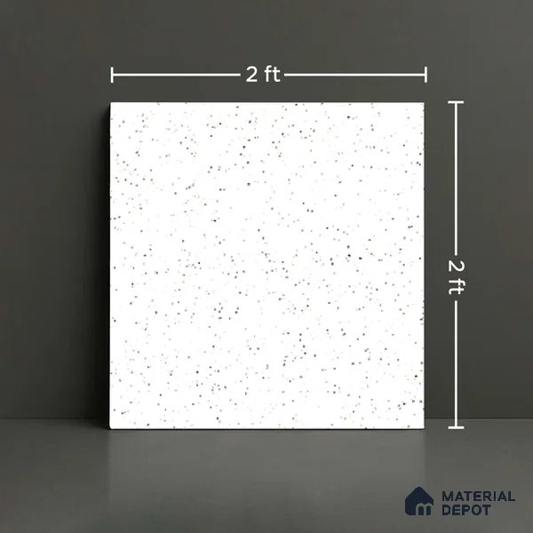 Terrazzo Wall & Floor Tile TL 01140 Panda Matte Finish 600 x 600 mm Plain Full Body Vitrified Tile - 9 mm
