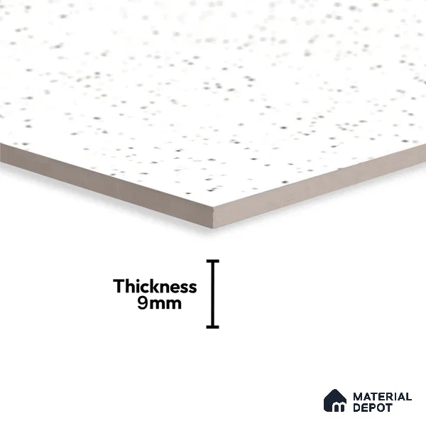 Terrazzo Wall & Floor Tile TL 01140 Panda Matte Finish 600 x 600 mm Plain Full Body Vitrified Tile - 9 mm