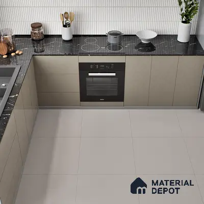 TL 01156 Steel Grey Matte Finish 600 x 600 mm Plain Full Body Vitrified Wall & Floor Tile - 9 mm