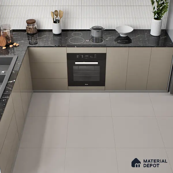 TL 01156 Steel Grey Matte Finish 600 x 600 mm Plain Full Body Vitrified Wall & Floor Tile - 9 mm