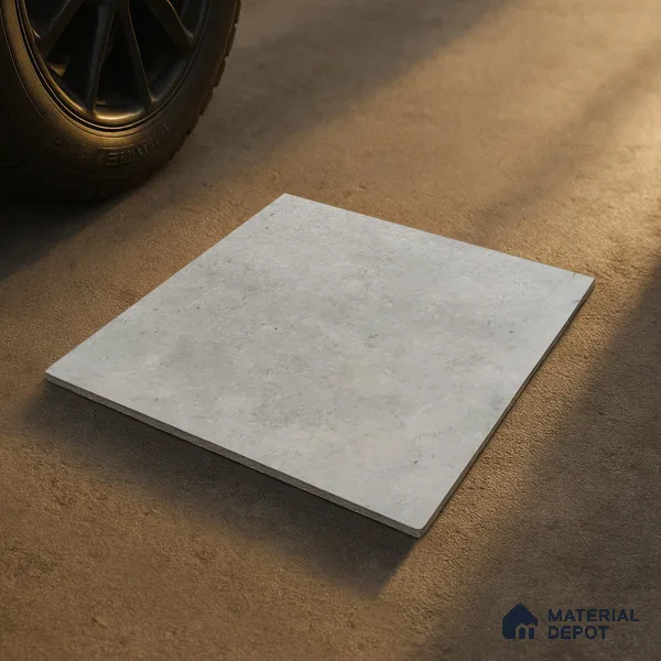 TL 02788 Powder Grey 400 x 400 mm Matte Finish Vitrified Parking Floor Tile - 12 mm | Pattern Alignment May Vary | 2-3 mm Spacer is Mandatory (Sample)