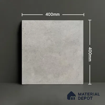 TL 02788 Powder Grey 400 x 400 mm Matte Finish Vitrified Parking Floor Tile - 12 mm | Pattern Alignment May Vary | 2-3 mm Spacer is Mandatory (Sample)