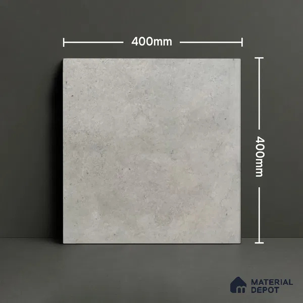 TL 02788 Powder Grey 400 x 400 mm Matte Finish Vitrified Parking Floor Tile - 12 mm | Pattern Alignment May Vary | 2-3 mm Spacer is Mandatory (Sample)