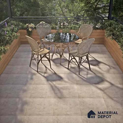 Parking Floor Tile TL 02789 Brownies 16 x 16 inch Vitrified Anti Skid Matte Finish Heavy Duty Tile - 12 mm | Suitable For Bathroom, High Traffic Areas, Terrace | Pattern Alignment May Vary | 2-3 mm Spacer is Mandatory