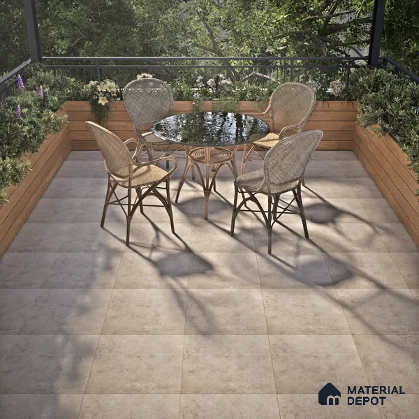 Parking Floor Tile TL 02789 Brownies 16 x 16 inch Vitrified Anti Skid Matte Finish Heavy Duty Tile - 12 mm | Suitable For Outdoor, High Traffic Areas, Terrace | Pattern Alignment May Vary | 2-3 mm Spacer is Mandatory (Sample)
