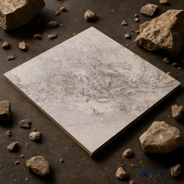 Parking Floor Tile TL 02791 Beige Cream 16 x 16 inch Vitrified Anti Skid Matte Finish Heavy Duty Tile - 12 mm | Suitable For Outdoor, High Traffic Areas, Terrace | Pattern Alignment May Vary | 2-3 mm Spacer is Mandatory (Sample)