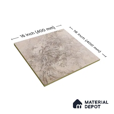 Parking Floor Tile TL 02791 Beige Cream 16 x 16 inch Vitrified Anti Skid Matte Finish Heavy Duty Tile - 12 mm | Suitable For Outdoor, High Traffic Areas, Terrace | Pattern Alignment May Vary | 2-3 mm Spacer is Mandatory (Sample)