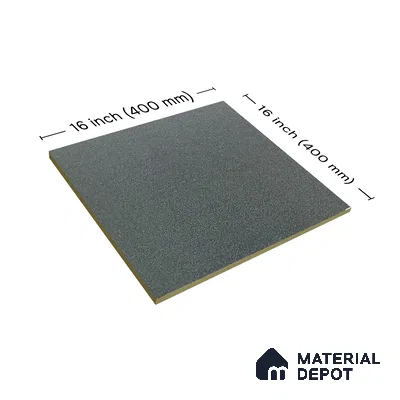 Parking Floor Tile TL 02792 Smoke Black 16 x 16 inch Vitrified Anti Skid Matte Finish Heavy Duty Tile - 12 mm | Suitable For Outdoor, High Traffic Areas, Terrace | Pattern Alignment May Vary | 2-3 mm Spacer is Mandatory (Sample)