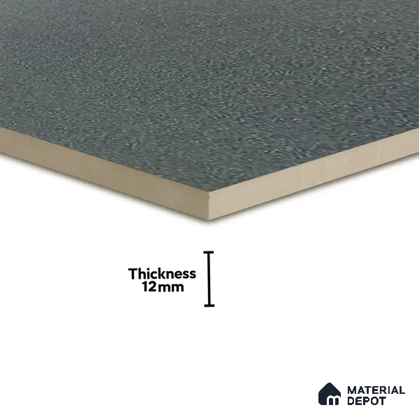 Parking Floor Tile TL 02792 Smoke Black 16 x 16 inch Vitrified Anti Skid Matte Finish Heavy Duty Tile - 12 mm | Suitable For Outdoor, High Traffic Areas, Terrace | Pattern Alignment May Vary | 2-3 mm Spacer is Mandatory (Sample)
