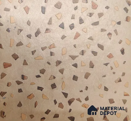 Terrazzo Parking Floor Tile TL 02793 B Beige Terrazzo 16 x 16 inch Matte Finish Vitrified Tile - 12 mm | Pattern Alignment May Vary | 2-3 mm Spacer is Mandatory (Sample)