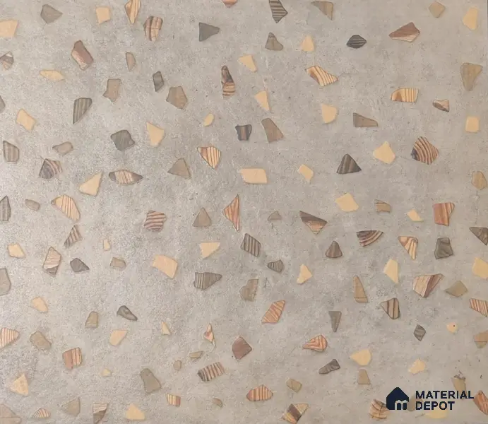 Terrazzo Parking Floor Tile TL 02793 C Brown Terrazzo 400 x 400 mm Matte Finish Vitrified Tile - 12 mm | Pattern Alignment May Vary | 2-3 mm Spacer is Mandatory