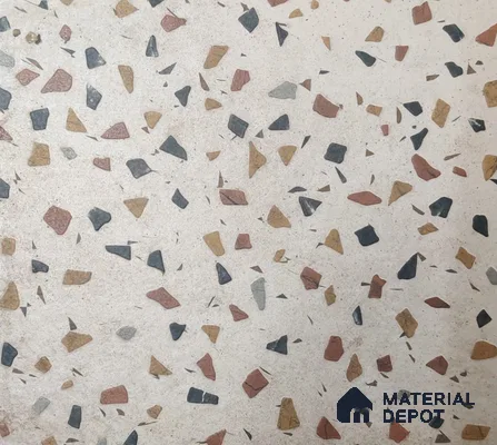 Terrazzo Parking Floor Tile TL 02793 A Vibrant Terrazzo 16 x 16 inch Matte Finish Vitrified Anti Skid Tile - 12 mm | Pattern Alignment May Vary | 2-3 mm Spacer is Mandatory
