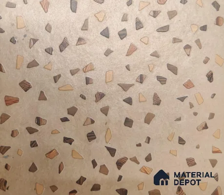 Terrazzo Parking Floor Tile TL 02793 B Beige Terrazzo 16 x 16 inch Matte Finish Vitrified Tile - 12 mm | Pattern Alignment May Vary | 2-3 mm Spacer is Mandatory (Sample)