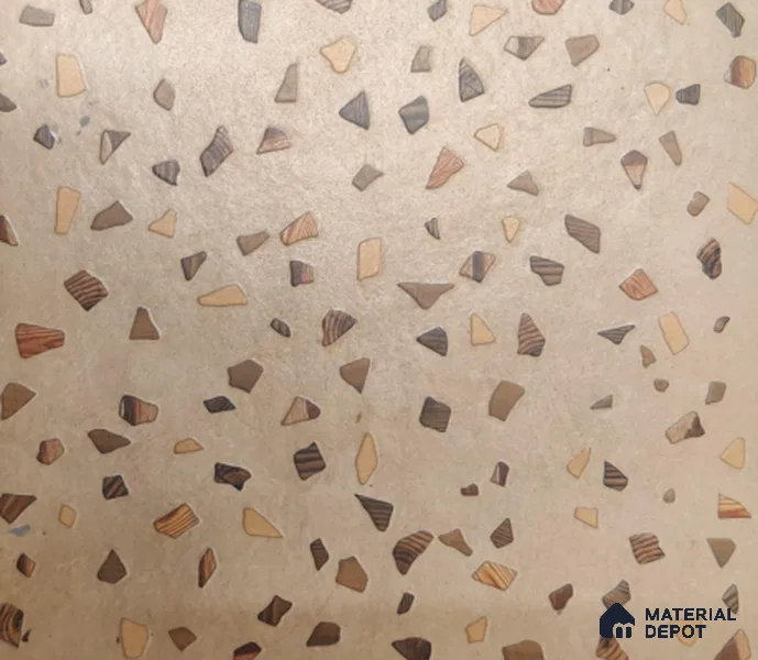 Terrazzo Parking Floor Tile TL 02793 B Beige Terrazzo 16 x 16 inch Matte Finish Vitrified Tile - 12 mm | Pattern Alignment May Vary | 2-3 mm Spacer is Mandatory (Sample)