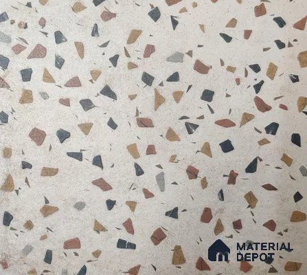 Terrazzo Parking Floor Tile TL 02793 A Vibrant Terrazzo 16 x 16 inch Matte Finish Vitrified Anti Skid Tile - 12 mm | Pattern Alignment May Vary | 2-3 mm Spacer is Mandatory