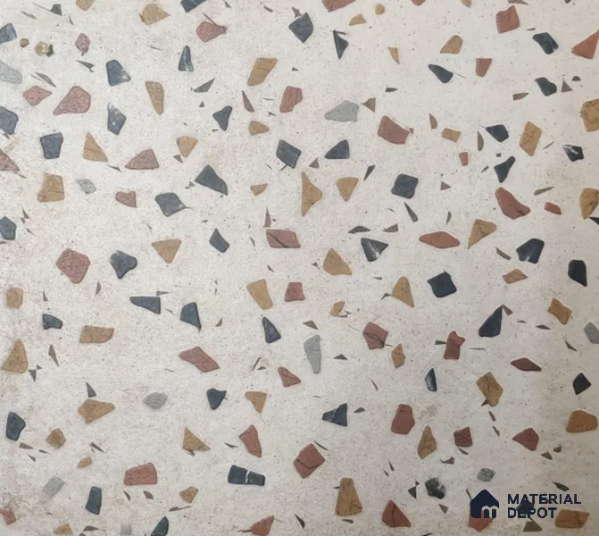Terrazzo Parking Floor Tile TL 02793 A Vibrant Terrazzo 16 x 16 inch Matte Finish Vitrified Anti Skid Tile - 12 mm | Pattern Alignment May Vary | 2-3 mm Spacer is Mandatory