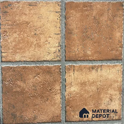 Parking Floor Tile TL 02783 Desert Cotto 16 x 16 inch Vitrified Anti Skid Matte Finish Heavy Duty Tile - 12 mm | Suitable For Outdoor, High Traffic Areas, Terrace | Pattern Alignment May Vary | 2-3 mm Spacer is Mandatory (Sample)