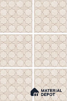 Parking Floor Tile TL 02753 Gemstone Crema 16 x 16 inch Vitrified Anti Skid Matte Finish Heavy Duty Tile - 12 mm | Suitable For Outdoor, High Traffic Areas, Terrace | Pattern Alignment May Vary | 2-3 mm Spacer is Mandatory