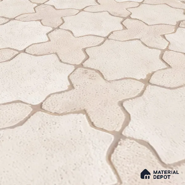 Parking Floor Tile TL 02753 Gemstone Crema 16 x 16 inch Vitrified Anti Skid Matte Finish Heavy Duty Tile - 12 mm | Suitable For Outdoor, High Traffic Areas, Terrace | Pattern Alignment May Vary | 2-3 mm Spacer is Mandatory