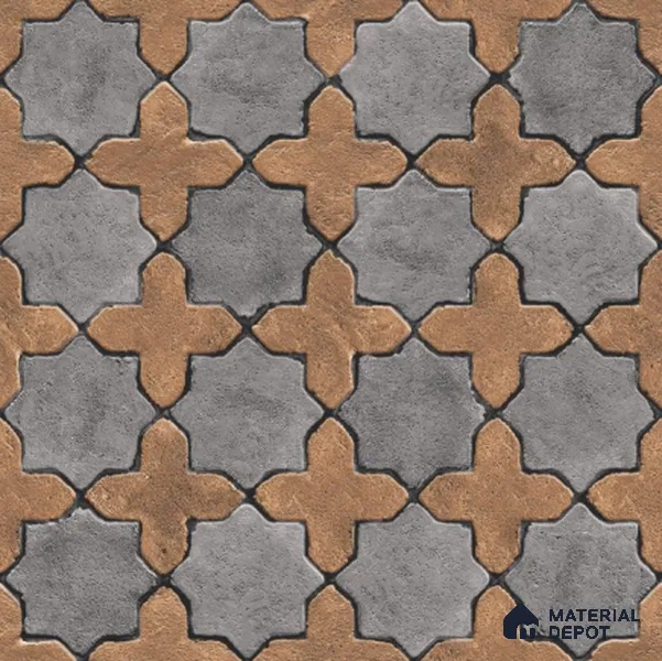 Parking Floor Tile TL 02754 Gemstone Gold 16 x 16 inch Vitrified Anti Skid Matte Finish Heavy Duty Tile - 12 mm | Suitable For Outdoor, High Traffic Areas, Terrace | Pattern Alignment May Vary | 2-3 mm Spacer is Mandatory (Sample)