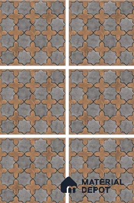 Parking Floor Tile TL 02754 Gemstone Gold 16 x 16 inch Vitrified Anti Skid Matte Finish Heavy Duty Tile - 12 mm | Suitable For Outdoor, High Traffic Areas, Terrace | Pattern Alignment May Vary | 2-3 mm Spacer is Mandatory (Sample)