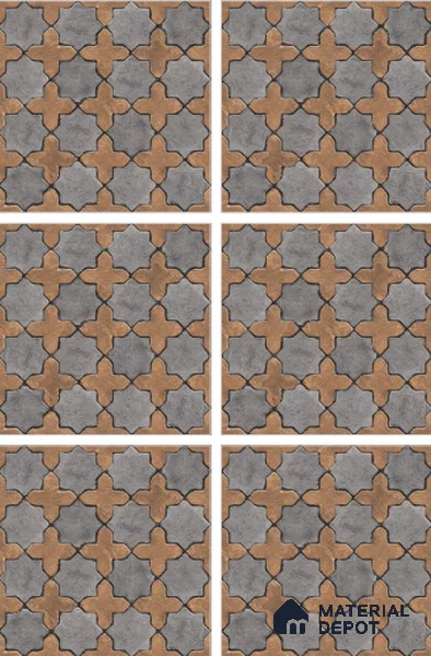 Parking Floor Tile TL 02754 Gemstone Gold 16 x 16 inch Vitrified Anti Skid Matte Finish Heavy Duty Tile - 12 mm | Suitable For Outdoor, High Traffic Areas, Terrace | Pattern Alignment May Vary | 2-3 mm Spacer is Mandatory (Sample)