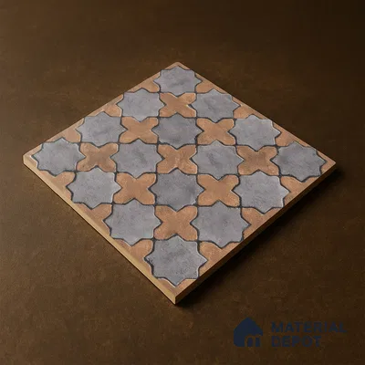 Parking Floor Tile TL 02754 Gemstone Gold 16 x 16 inch Vitrified Anti Skid Matte Finish Heavy Duty Tile - 12 mm | Suitable For Outdoor, High Traffic Areas, Terrace | Pattern Alignment May Vary | 2-3 mm Spacer is Mandatory (Sample)