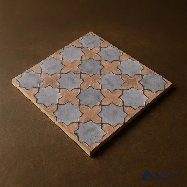 Parking Floor Tile TL 02754 Gemstone Gold 16 x 16 inch Vitrified Anti Skid Matte Finish Heavy Duty Tile - 12 mm | Suitable For Outdoor, High Traffic Areas, Terrace | Pattern Alignment May Vary | 2-3 mm Spacer is Mandatory (Sample)