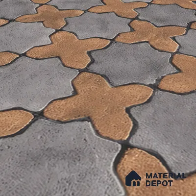 Parking Floor Tile TL 02754 Gemstone Gold 16 x 16 inch Vitrified Anti Skid Matte Finish Heavy Duty Tile - 12 mm | Suitable For Outdoor, High Traffic Areas, Terrace | Pattern Alignment May Vary | 2-3 mm Spacer is Mandatory (Sample)