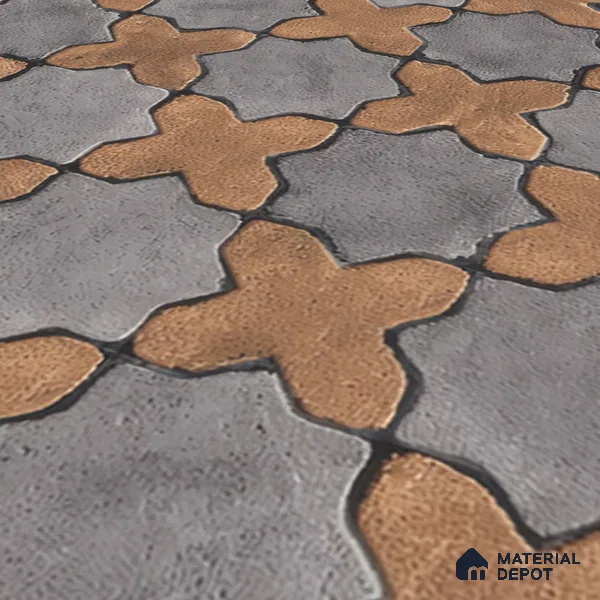 Parking Floor Tile TL 02754 Gemstone Gold 16 x 16 inch Vitrified Anti Skid Matte Finish Heavy Duty Tile - 12 mm | Suitable For Outdoor, High Traffic Areas, Terrace | Pattern Alignment May Vary | 2-3 mm Spacer is Mandatory (Sample)