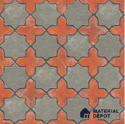 Parking Floor Tile TL 02755 Gemstone Olive 16 x 16 inch Vitrified Anti Skid Matte Finish Heavy Duty Tile - 12 mm | Suitable For Outdoor, High Traffic Areas, Terrace | Pattern Alignment May Vary | 2-3 mm Spacer is Mandatory