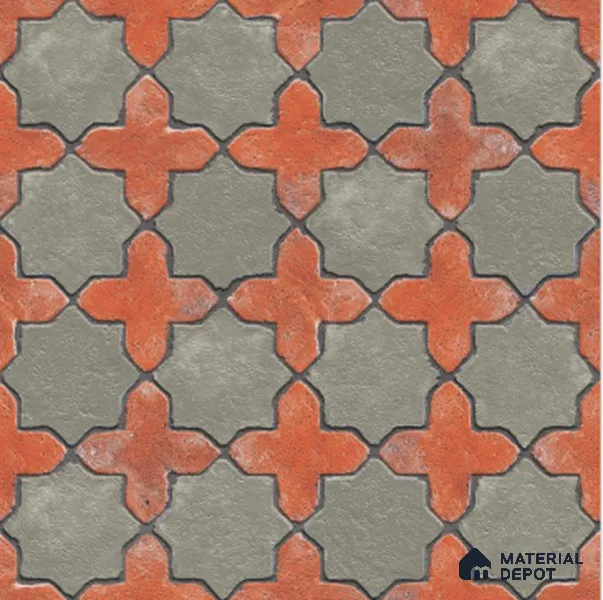 Parking Floor Tile TL 02755 Gemstone Olive 16 x 16 inch Vitrified Anti Skid Matte Finish Heavy Duty Tile - 12 mm | Suitable For Outdoor, High Traffic Areas, Terrace | Pattern Alignment May Vary | 2-3 mm Spacer is Mandatory