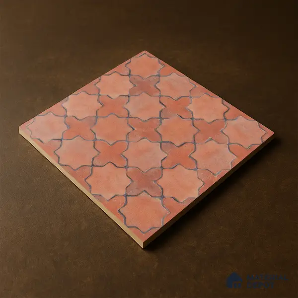 Parking Floor Tile TL 02756 Gemstone Rosso 16 x 16 inch Vitrified Anti Skid Matte Finish Heavy Duty Tile - 12 mm | Suitable For Outdoor, High Traffic Areas, Terrace | Pattern Alignment May Vary | 2-3 mm Spacer is Mandatory
