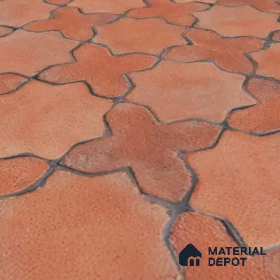 Parking Floor Tile TL 02756 Gemstone Rosso 16 x 16 inch Vitrified Anti Skid Matte Finish Heavy Duty Tile - 12 mm | Suitable For Outdoor, High Traffic Areas, Terrace | Pattern Alignment May Vary | 2-3 mm Spacer is Mandatory