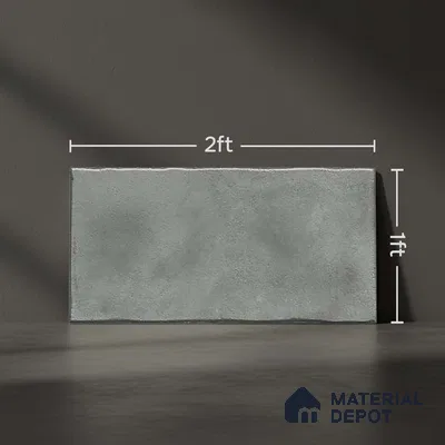 Stone Floor Tile TL 02768 B Lush Green 600 x 300 mm Matte Finish Vitrified Floor Tile - 12 mm (Random 4) (Sample)